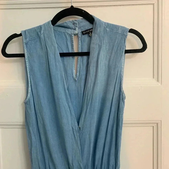 Style Envy Pants - Blue denim long jumpsuit - style envy brand